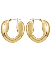 Guess Gold-Tone Click-Top Hoop Earrings