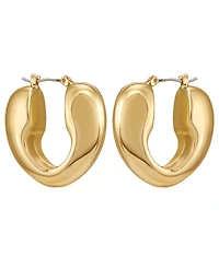 Guess Gold-Tone Click-Top Hoop Earrings