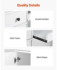 Gouun Led Reception Desk with Drawers and Power Outlets
