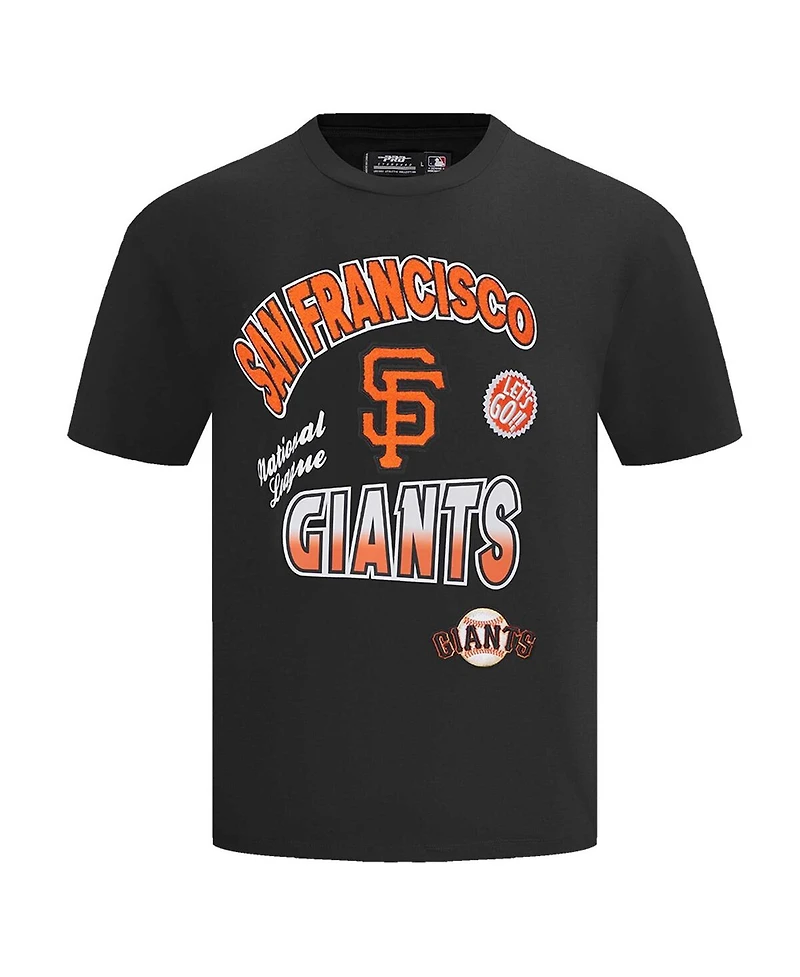 Pro Standard Men's Black San Francisco Giants Turn It Up Dropped Shoulder T-Shirt