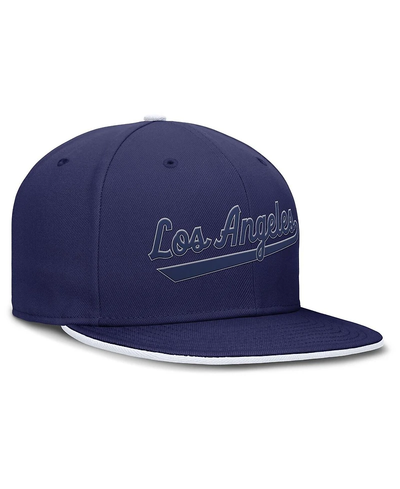Nike Men's Royal Los Angeles Dodgers Dri-fit Round Bill True Fitted Hat