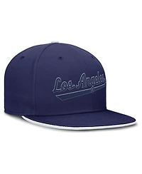Nike Men's Royal Los Angeles Dodgers Dri-fit Round Bill True Fitted Hat