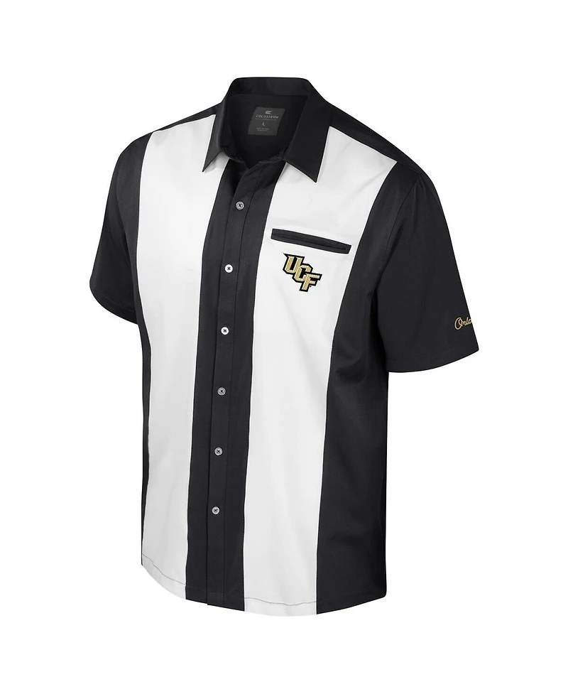 Colosseum Men's Black Ucf Knights Strike Bowling Button-Up Shirt