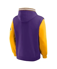 Fanatics Men's Purple/Gold Los Angeles Lakers Half Court Shot Clock Fastbreak Hoodie