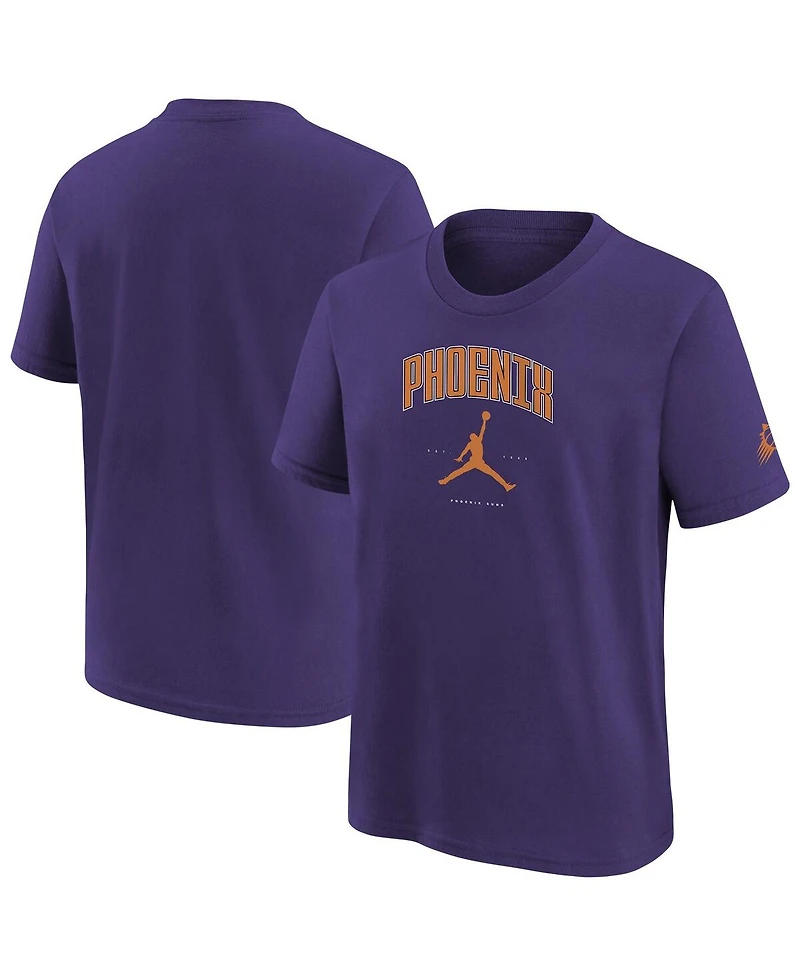 Jordan Big Boys and Girls Purple Phoenix Suns Essential Cities T-Shirt