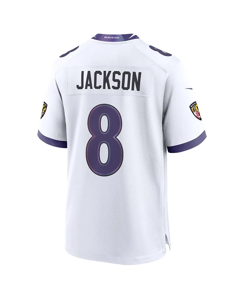 Nike Men's Lamar Jackson White Baltimore Ravens Game Jersey