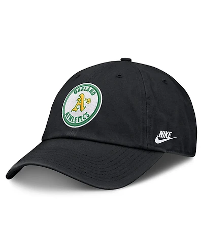 Nike Men's Black Oakland Athletics Cooperstown Collection Club Adjustable Hat