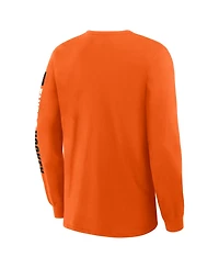Fanatics Men's Orange Philadelphia Flyers Goal Crease Legacy Long Sleeve T-Shirt