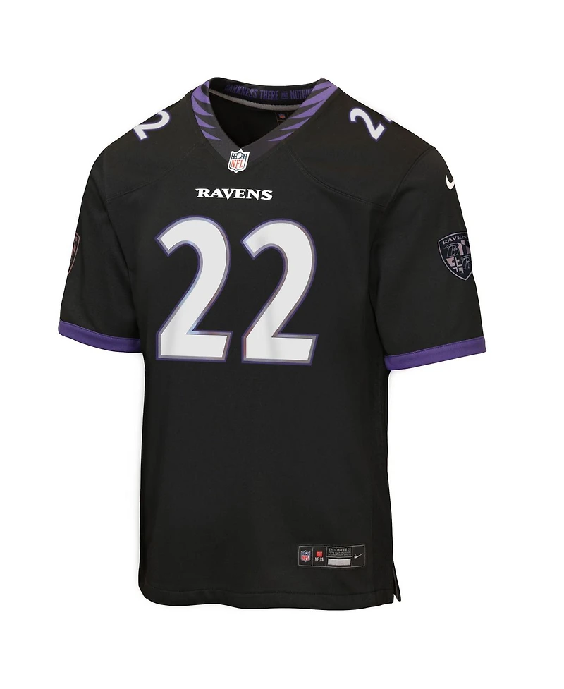Nike Big Boys and Girls Derrick Henry Black Baltimore Ravens Alternate Game Jersey