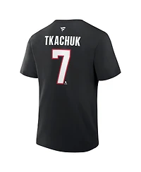 Fanatics Men's Brady Tkachuk Black Ottawa Senators Authentic Stack Name Number T-Shirt