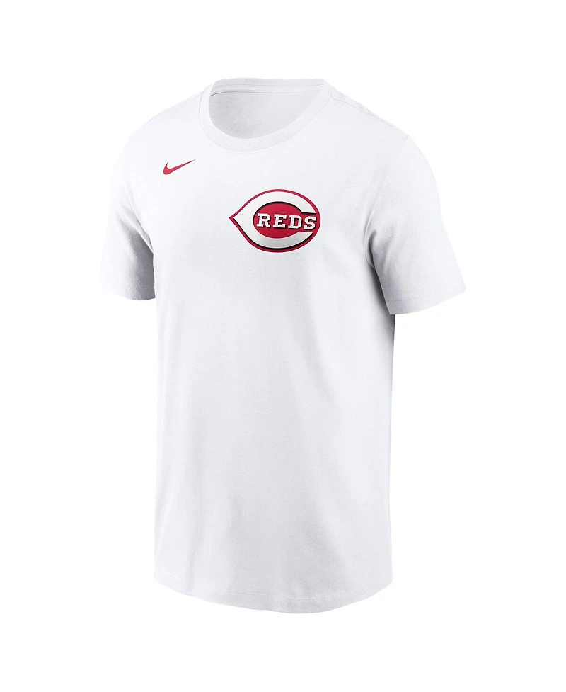 Nike Men's Elly De La Cruz White Cincinnati Reds Name Number T-Shirt