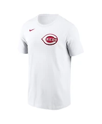 Nike Men's Elly De La Cruz White Cincinnati Reds Name Number T-Shirt