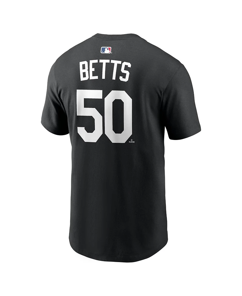 Nike Men's Mookie Betts Black Los Angeles Dodgers Name Number T-Shirt