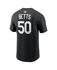 Nike Men's Mookie Betts Black Los Angeles Dodgers Name Number T-Shirt