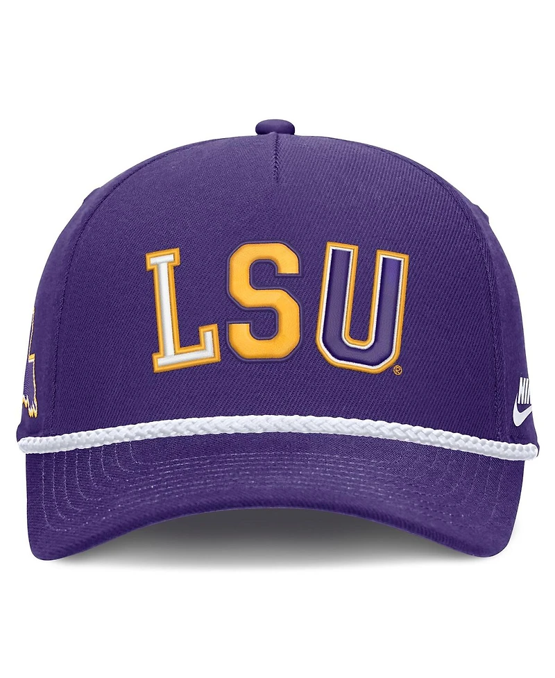 Nike Men's and Women's Purple Lsu Tigers 2026 Basketball Refresh 5-Panel Rope Rise Hat