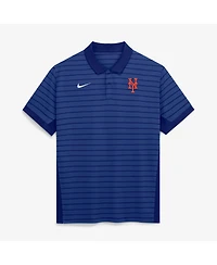 Nike Men's Royal New York Mets Authentic Collection Striped Victory Dri-fit Polo Shirt