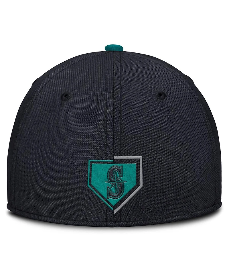 Nike Men's Navy Seattle Mariners Primetime Rise Dri-fit Flex Hat