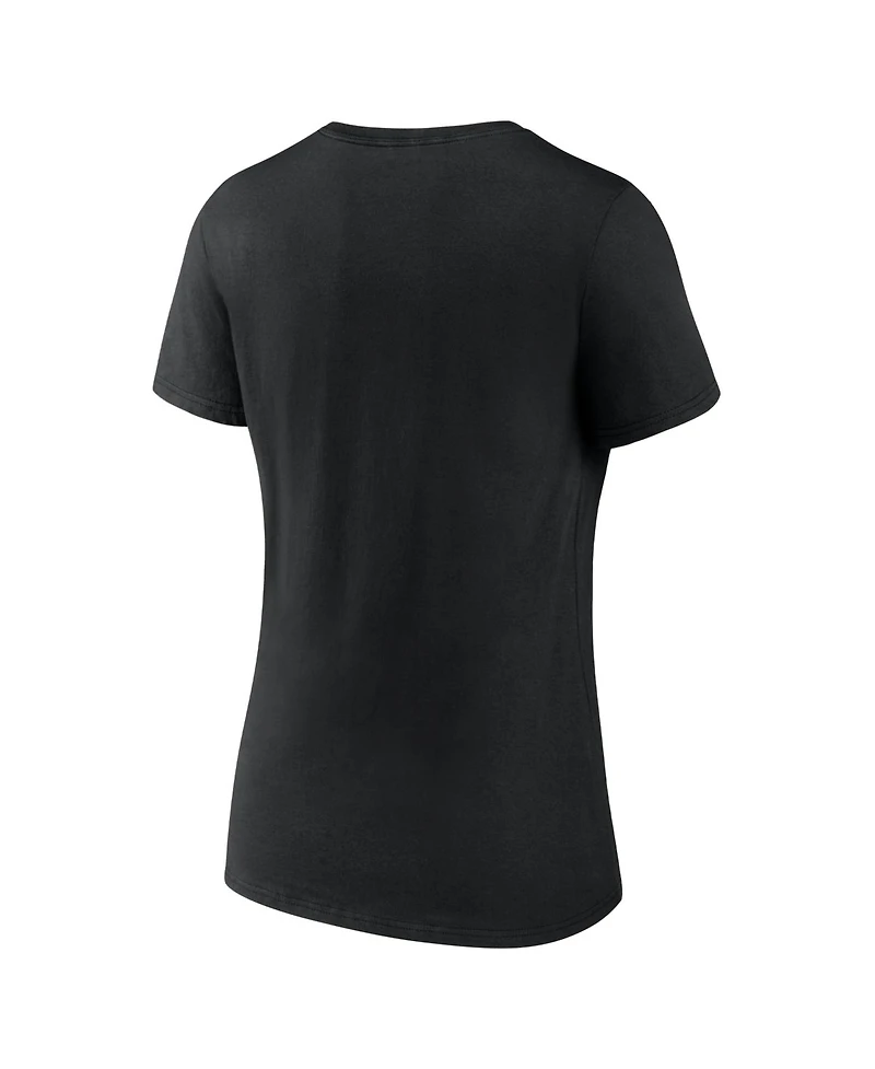 Logo Athletic Women's Black Boston Bruins Arch Victory V-Neck T-Shirt