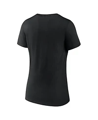 Logo Athletic Women's Black Boston Bruins Arch Victory V-Neck T-Shirt