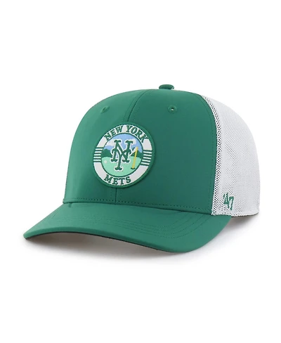 '47 Brand Men's Kelly Green/White New York Mets Elevated Greens Adjustable Trucker Hat