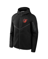 Nike Men's Black Baltimore Orioles Tech Fleece Raglan Full-Zip Windrunner Hoodie