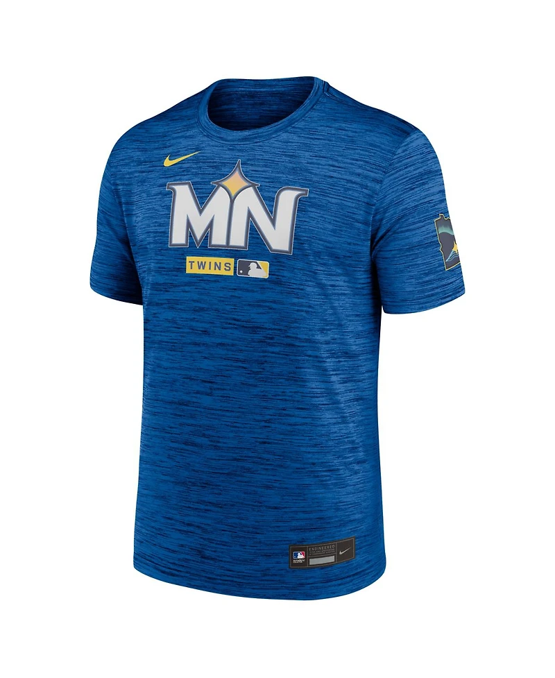Nike Men's Royal Minnesota Twins Authentic Collection City Connect Velocity Dri-fit T-Shirt