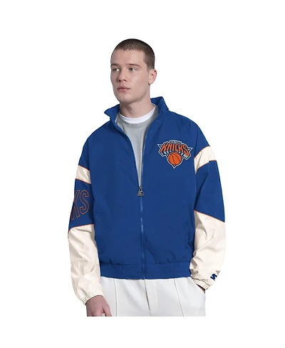 Starter Men's Royal New York Knicks The Gust Full-Zip Hooded Jacket