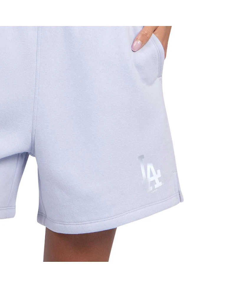 Starter Women's Light Blue Los Angeles Dodgers Pastel High Waisted Shorts