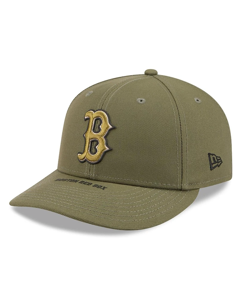 New Era Men's Olive Boston Red Sox 2026 Armed Forces Day Low Profile 59FIFTY Fitted Hat