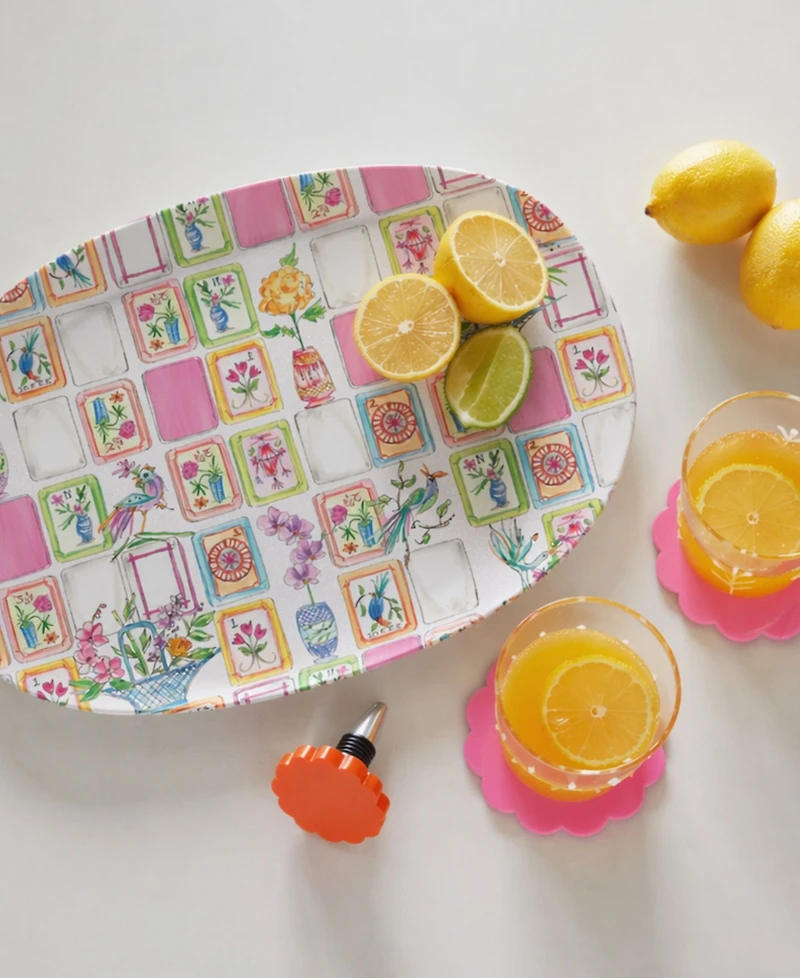 Mariposa Resin Mahjong 10" Tile Platter