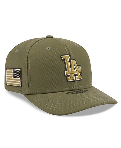 New Era Men's Olive Los Angeles Dodgers 2026 Armed Forces Day 9SEVENTY Adjustable Hat