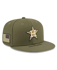 New Era Men's Olive Houston Astros 2026 Armed Forces Day 9FIFTY Snapback Hat