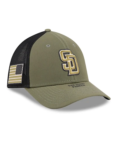 New Era Men's Olive San Diego Padres 2026 Armed Forces Day 39THIRTY M-Crown Flex Hat