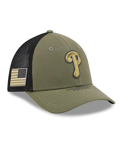 New Era Men's Olive Philadelphia Phillies 2026 Armed Forces Day 39THIRTY M-Crown Flex Hat