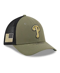 New Era Men's Olive Philadelphia Phillies 2026 Armed Forces Day 39THIRTY M-Crown Flex Hat