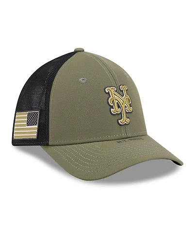 New Era Men's Olive New York Mets 2026 Armed Forces Day 39THIRTY M-Crown Flex Hat