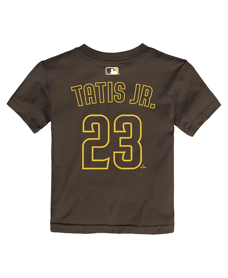 Nike Toddler Fernando Tatis Jr. Brown San Diego Padres Name Number T-Shirt