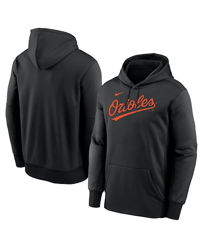 Nike Men's Black Baltimore Orioles Primary Wordmark Therma Hoodie