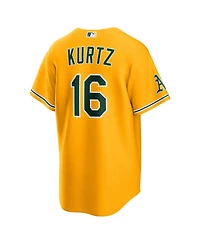 Nike Men's Nick Kurtz Gold Athletics Alternate Stadium Jersey