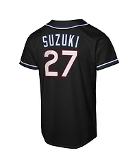 Nike Big Boys and Girls Seiya Suzuki Black Chicago Cubs Fashion Replica Player Jersey