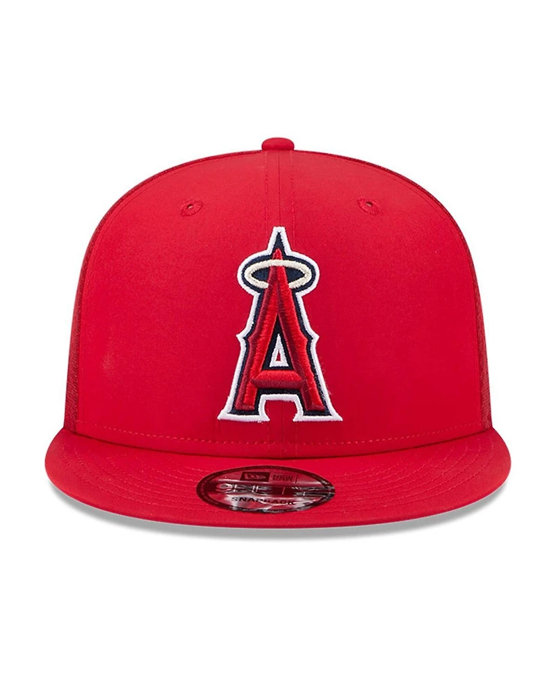 New Era Men's Red Los Angeles Angels 2026 Batting Practice 9FIFTY Snapback Hat