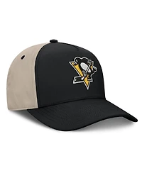 Fanatics Men's Black/Tan Pittsburgh Penguins 2026 Stanley Cup Playoffs Locker Room Adjustable Hat