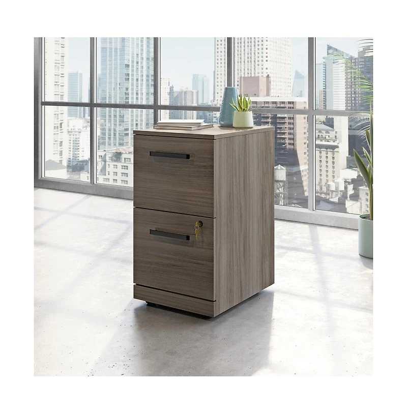 Sauder Affirm Commercial Office File Cabinet, Hudson Elm finish