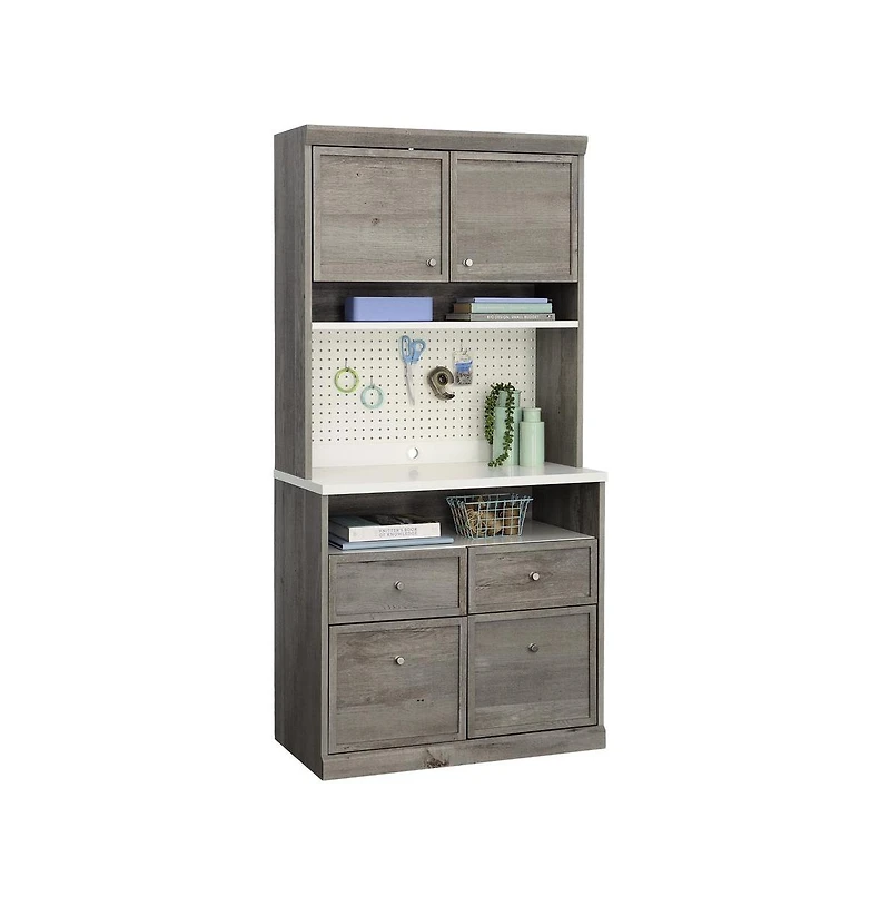 Sauder Craft Pro Series Craft and Hobby Storage, Mystic Oak finish