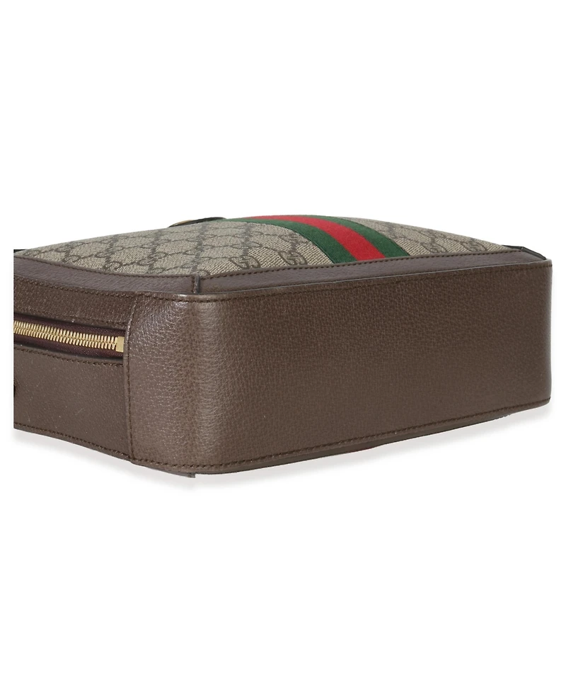Pre-Owned Gucci Gg Supreme Small Ophidia Web Top Handle