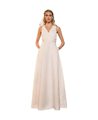 Coast Women's Satin Plunge Maxi Wedding Dress