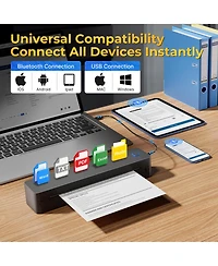 Swifint Portable A4 Thermal Printer, D830 Wireless Bluetooth Inkless Printer, Mobile Printer Compatible with iOS Android and Pc