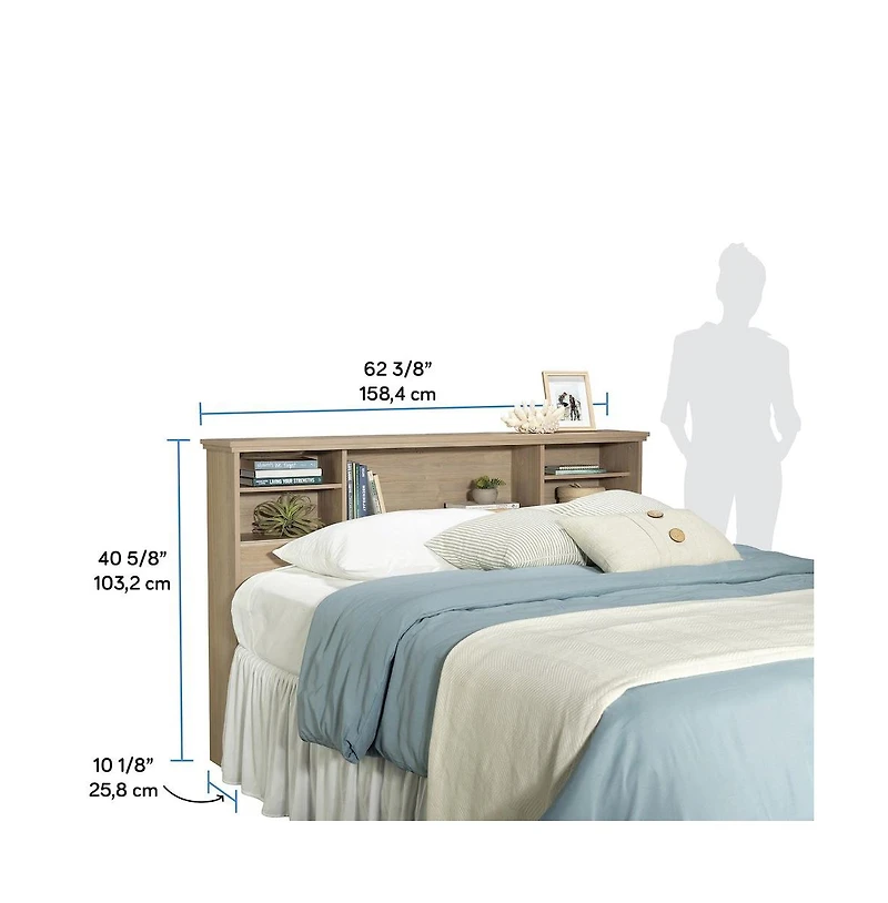 Sauder River Ranch Full/Queen Headboard, Harvest Walnut Finish