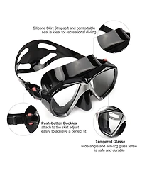 Gnuadz Snorkel Mask Panoramic Hd Anti-fog Tempered Glass