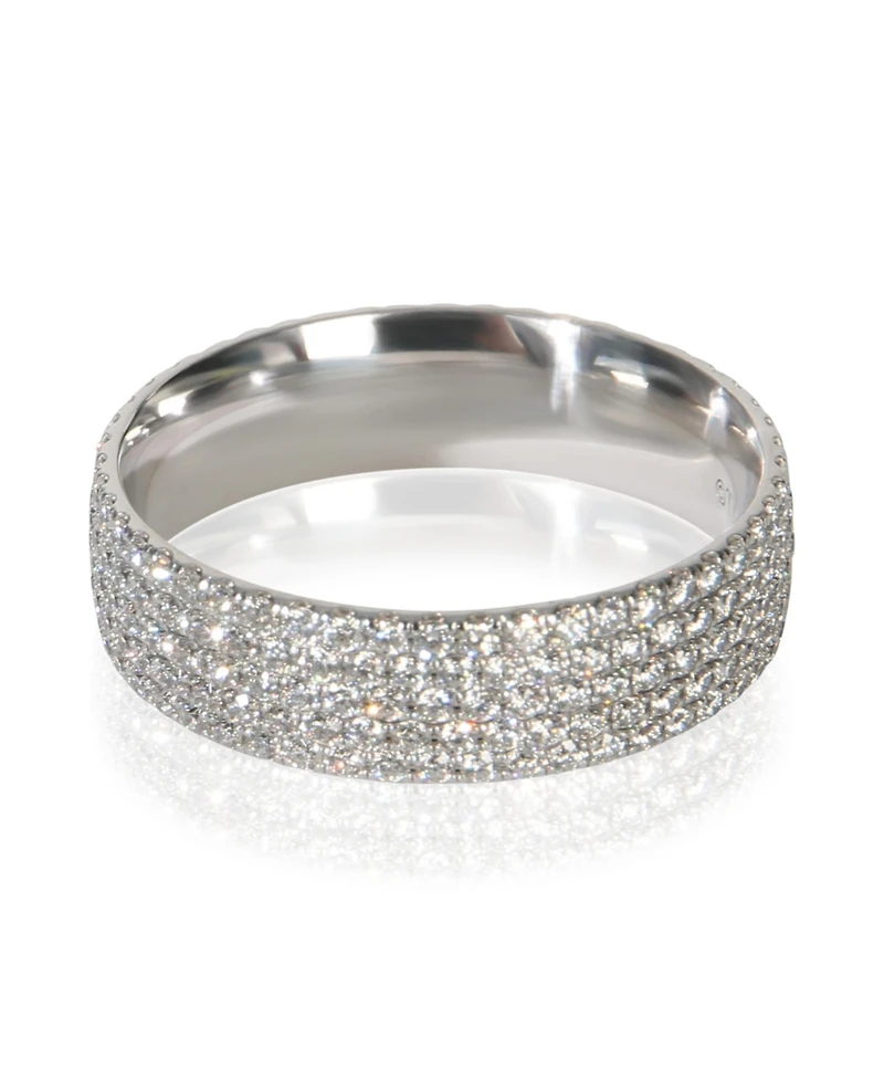 Pre-Owned Tiffany & Co White Gold Diamond Metro 5 Row Ring